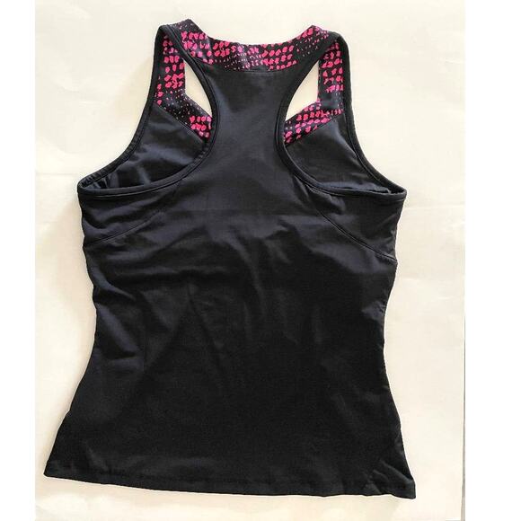 Fila Racerback Tank Black & Pink Workout Size Small - Picture 3 of 4